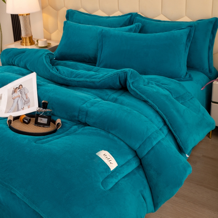 91家纺网 家纺一手货源 找家纺 （总）暖芯家纺 2025新款加厚保暖牛奶绒冬被