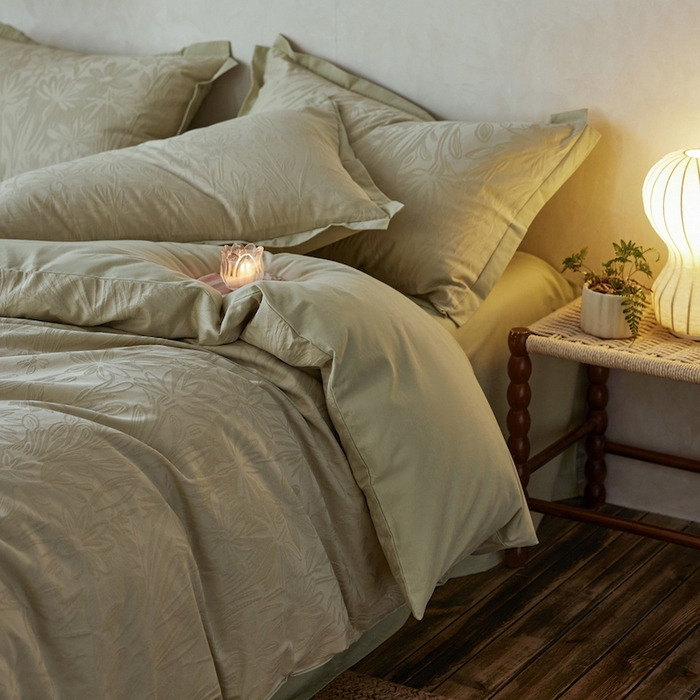 91家纺网 家纺一手货源 找家纺 （总）安莱生活 2025新款A类高定款新疆长绒棉提花拼角磨毛四件套-科罗拉