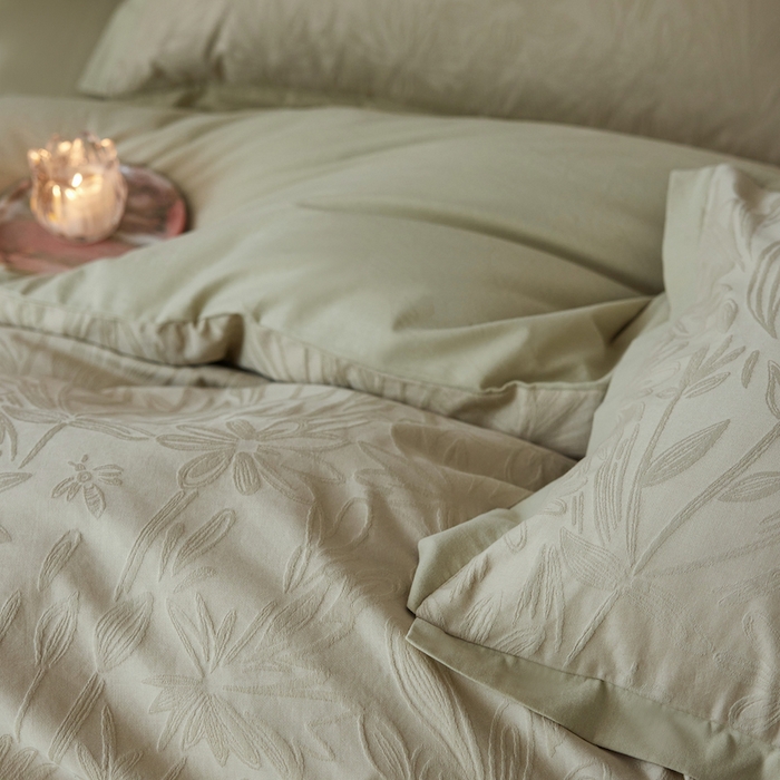 91家纺网 家纺一手货源 找家纺 （总）安莱生活 2025新款A类高定款新疆长绒棉提花拼角磨毛四件套-科罗拉