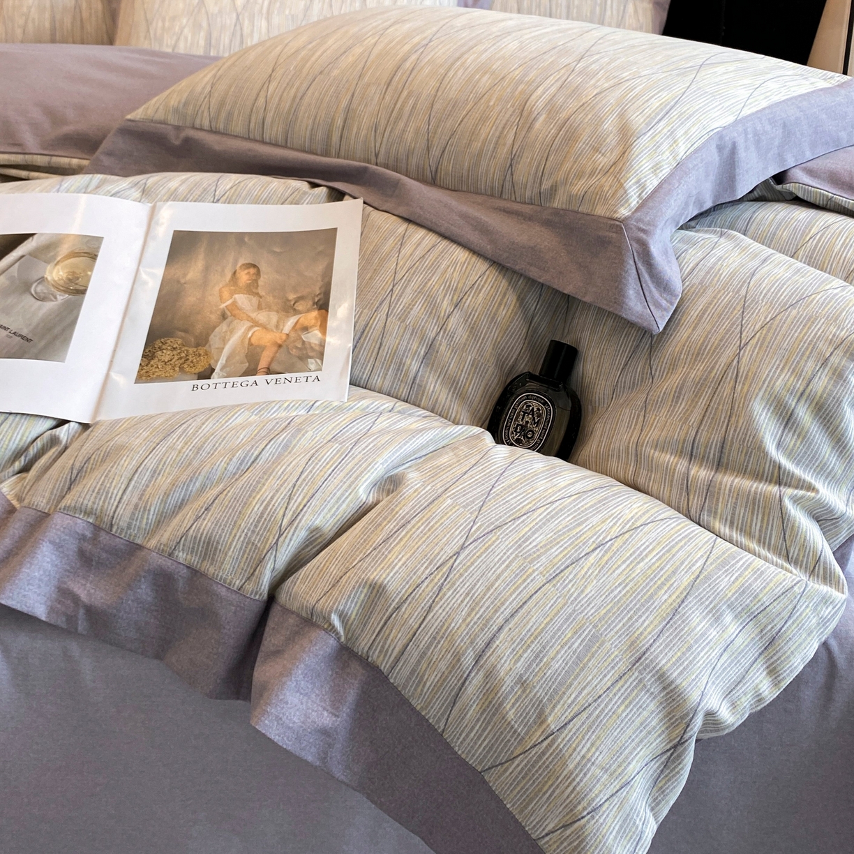 91家纺网 家纺一手货源 找家纺 慕晨 2025新款全棉纯棉磨毛轻奢数码印花直播热款四件套 寻意