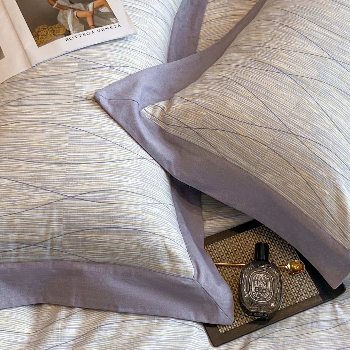 91家纺网 家纺一手货源 找家纺 慕晨 2025新款全棉纯棉磨毛轻奢数码印花直播热款四件套 寻意