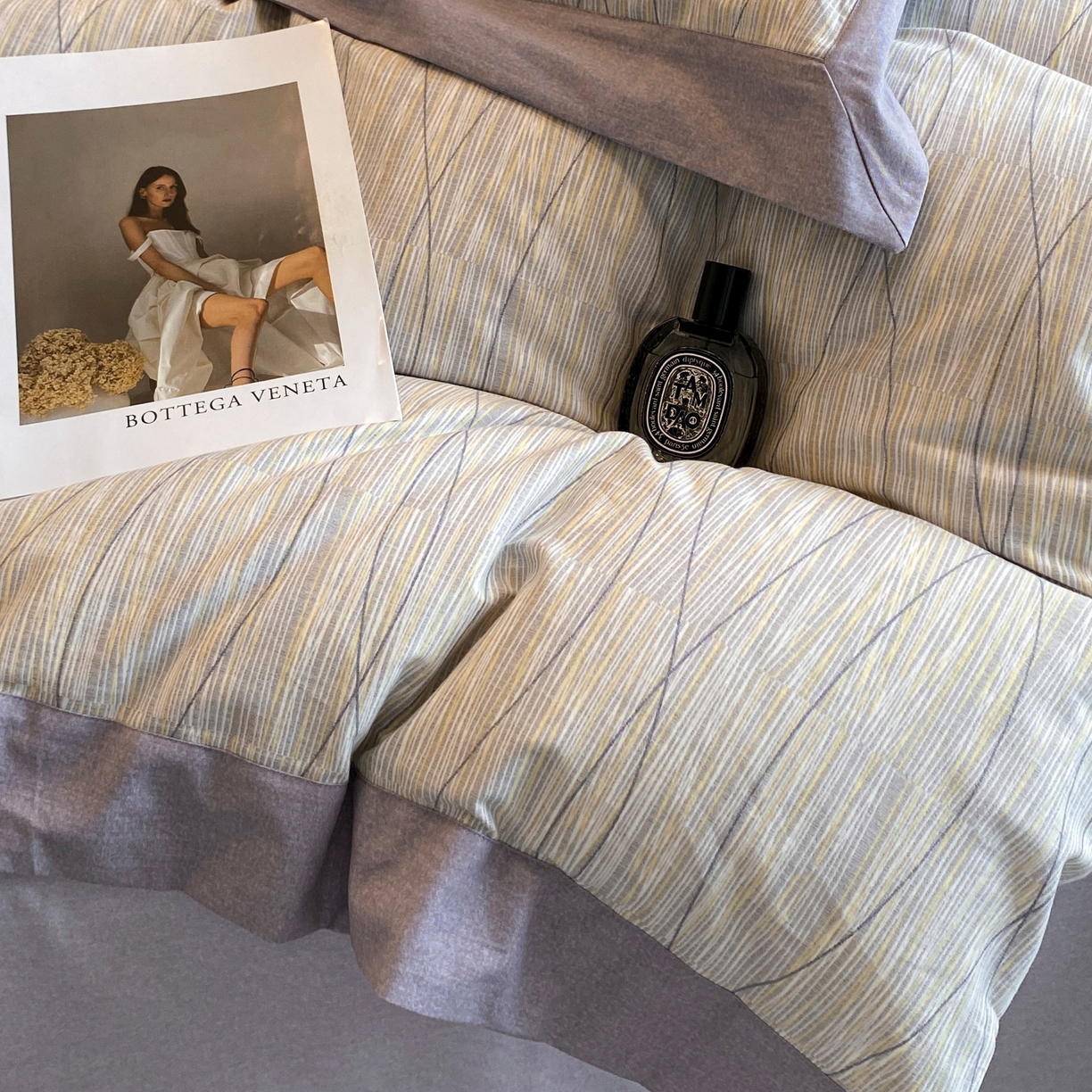 91家纺网 家纺一手货源 找家纺 慕晨 2025新款全棉纯棉磨毛轻奢数码印花直播热款四件套 寻意