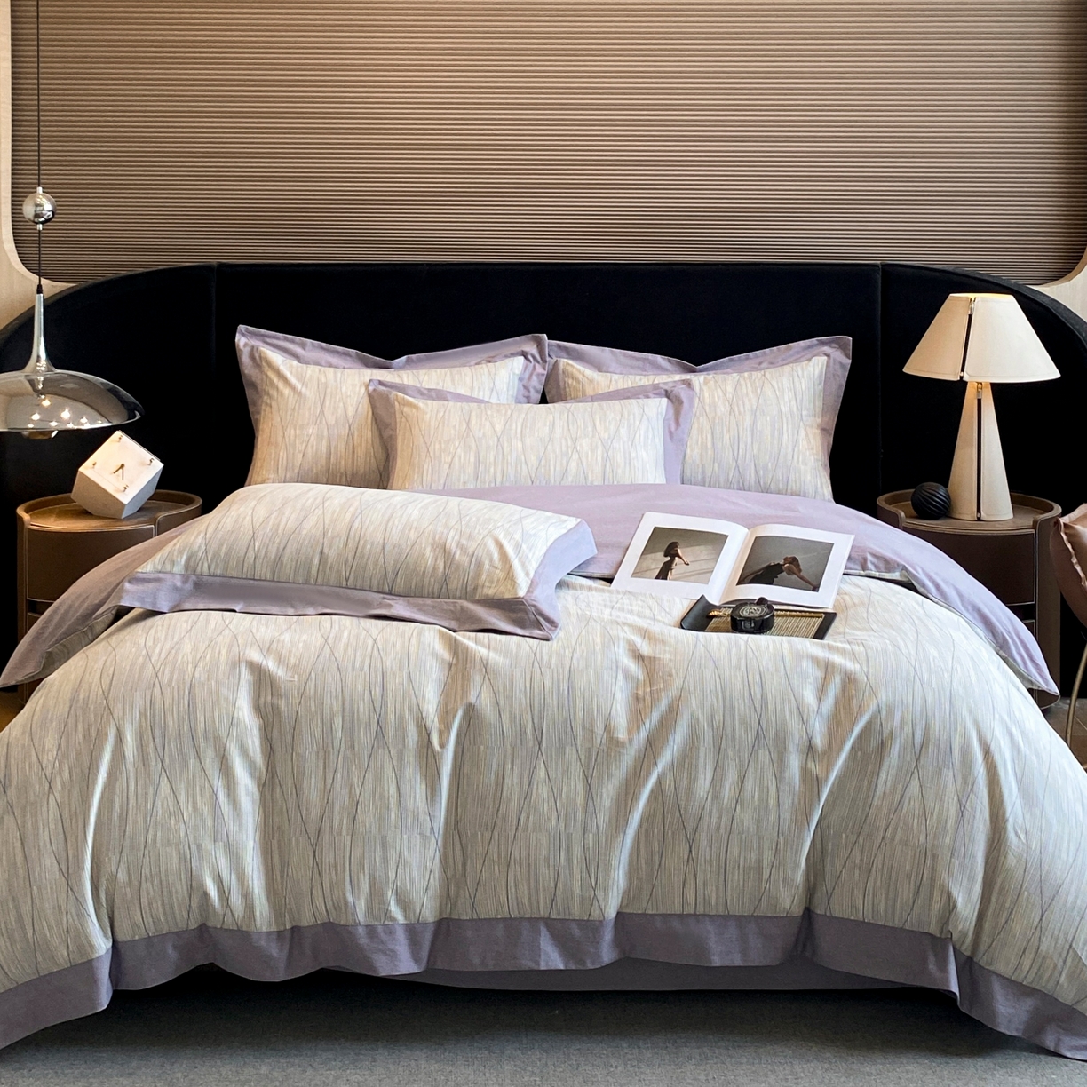 91家纺网 家纺一手货源 找家纺 慕晨 2025新款全棉纯棉磨毛轻奢数码印花直播热款四件套 寻意