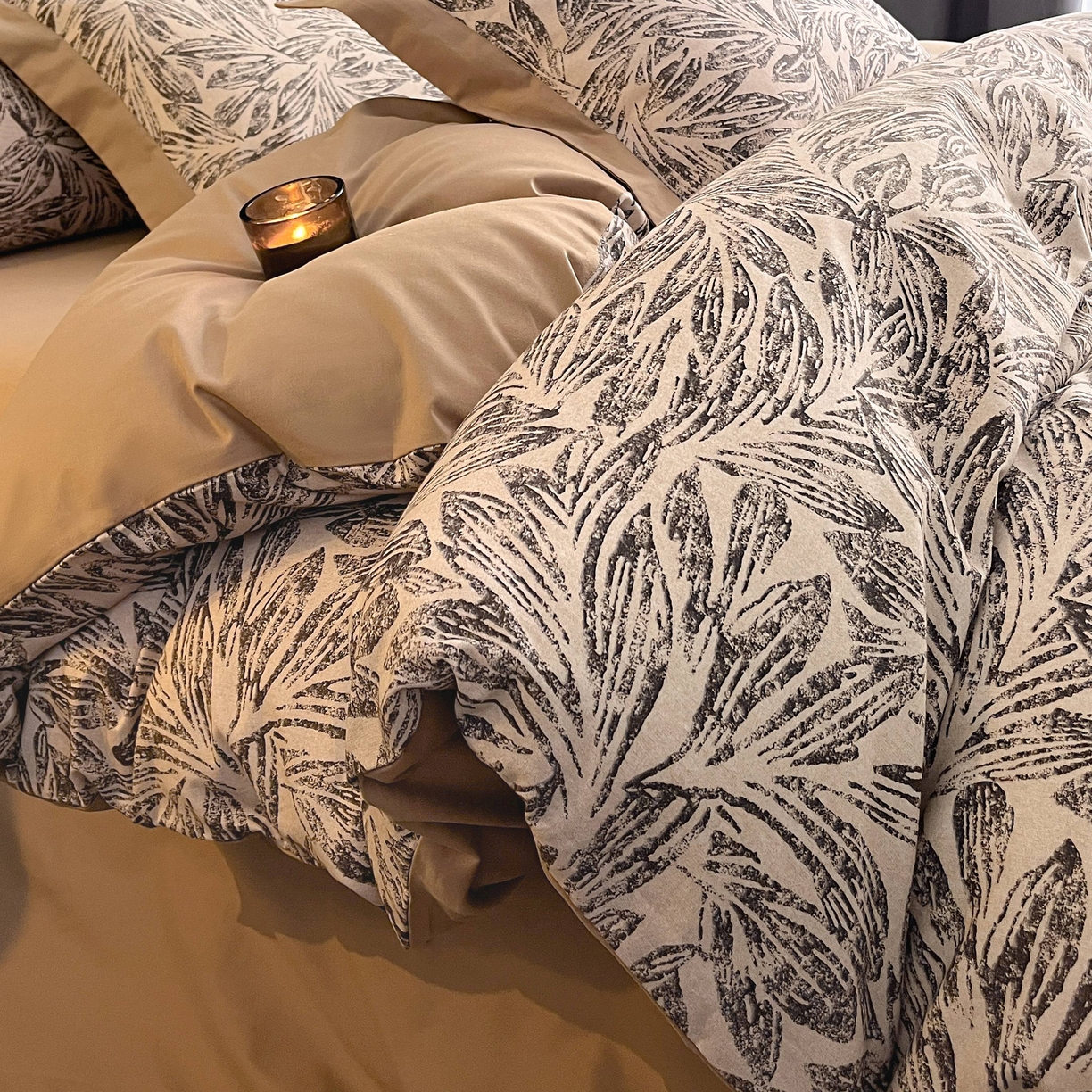 91家纺网 家纺一手货源 找家纺 慕晨 2025新款全棉纯棉磨毛轻奢数码印花直播热款四件套 雅集