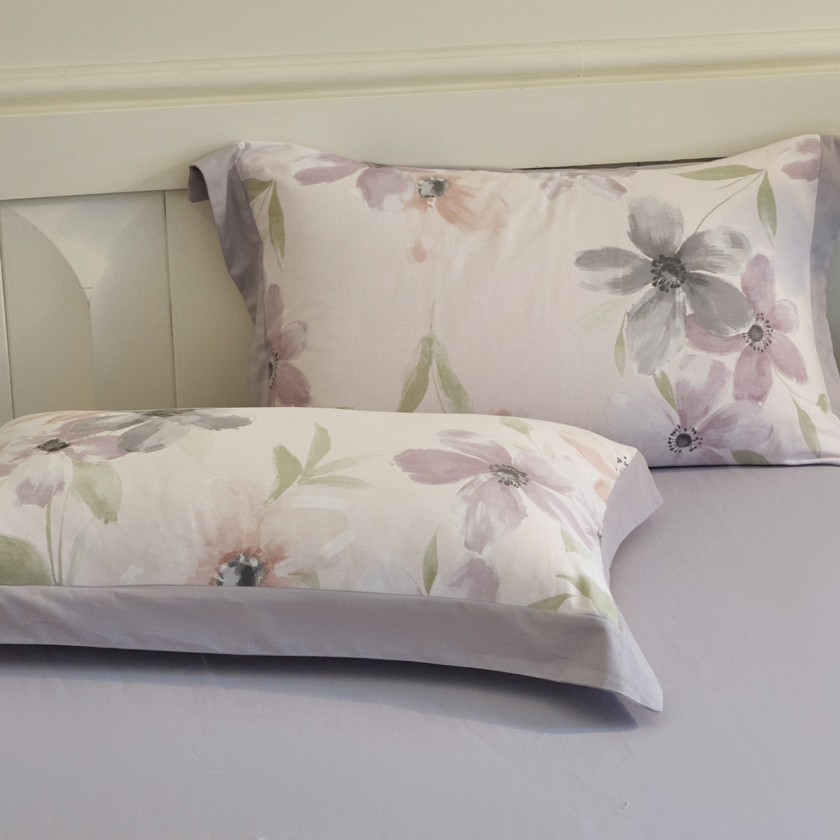 91家纺网 家纺一手货源 找家纺 慕晨 2025新款全棉纯棉磨毛轻奢数码印花直播热款四件套 叶颜