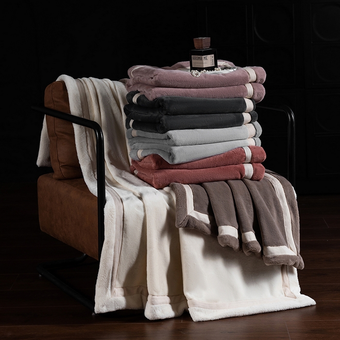 91家纺网 家纺一手货源 找家纺 （总）网客家纺 2025新款7A抗菌抗静电舒适百搭毛绒毯