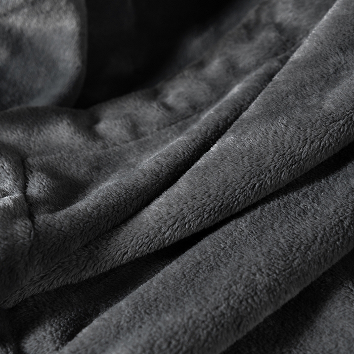 91家纺网 家纺一手货源 找家纺 网客家纺 2025新款7A抗菌抗静电舒适百搭毛绒毯 7A抗菌毯-金典灰