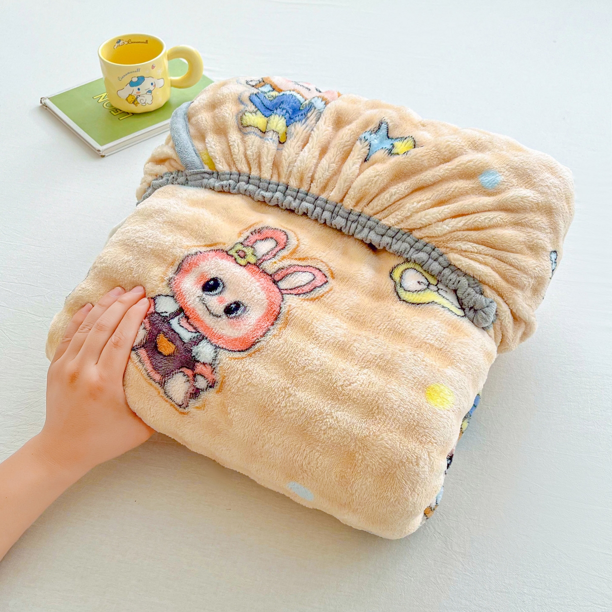 91家纺网 家纺一手货源 找家纺 慕梵家居 2025新款泡泡绒床笠泡泡兔绒床罩外贸可以定做尺寸单品床笠单件床笠 潮玩布布-咖