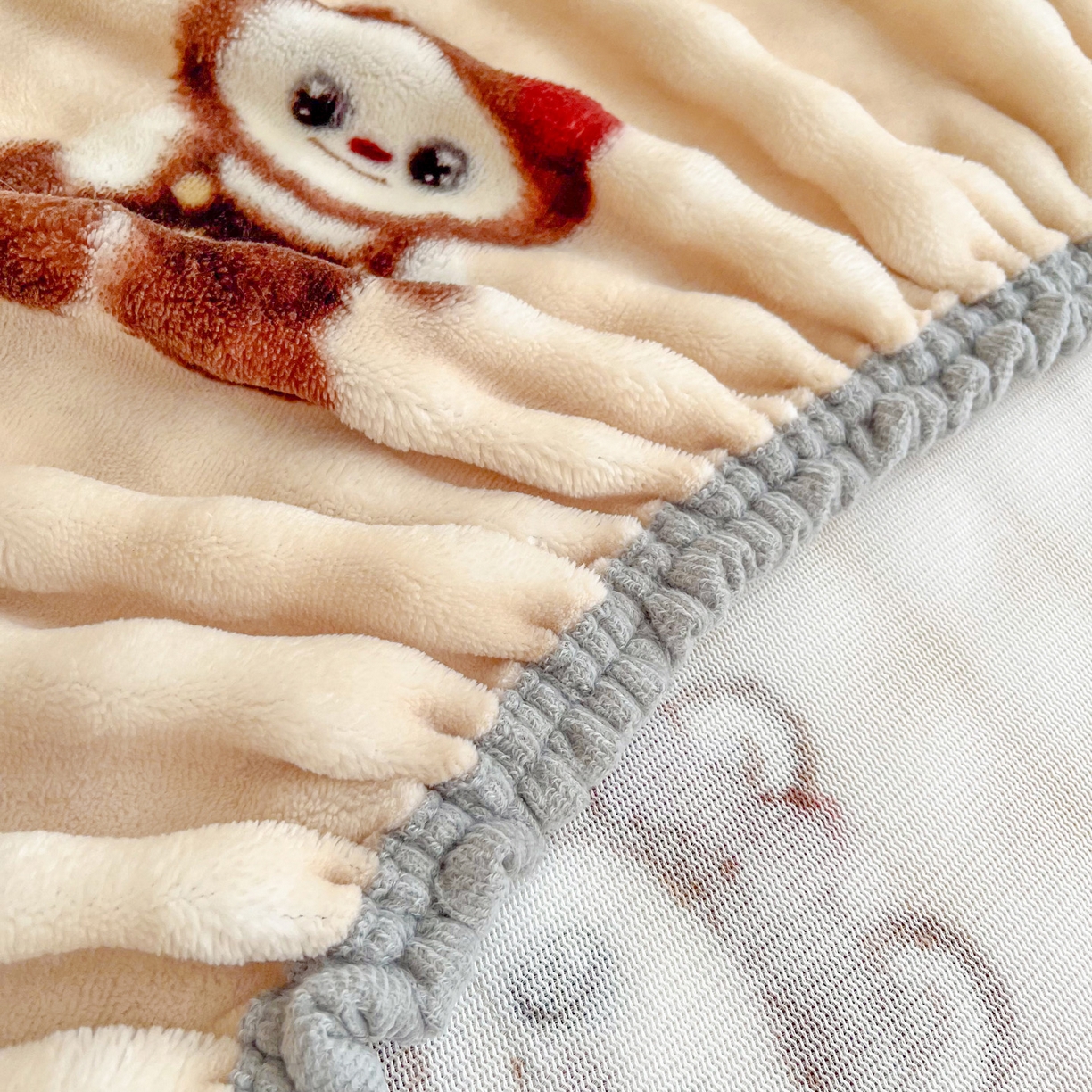 91家纺网 家纺一手货源 找家纺 慕梵家居 2025新款泡泡绒床笠泡泡兔绒床罩外贸可以定做尺寸单品床笠单件床笠 小精灵