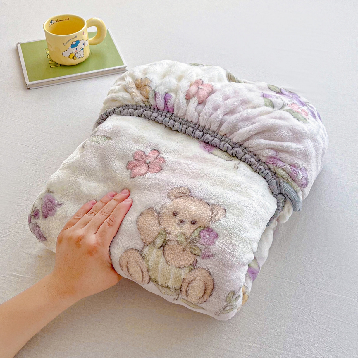 91家纺网 家纺一手货源 找家纺 慕梵家居 2025新款泡泡绒床笠泡泡兔绒床罩外贸可以定做尺寸单品床笠单件床笠 小熊乐园