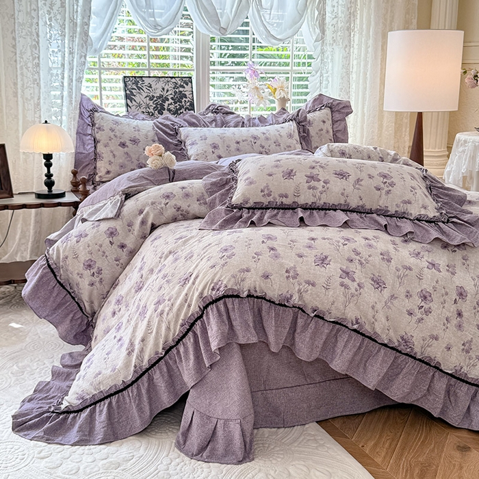 91家纺网 家纺一手货源 找家纺 （总）唐人居 2025新款水洗亚麻四件套