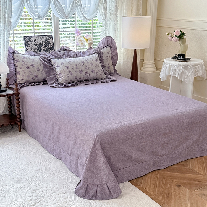 91家纺网 家纺一手货源 找家纺 （总）唐人居 2025新款水洗亚麻四件套