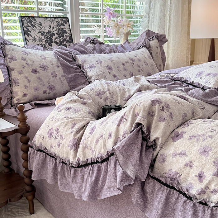 91家纺网 家纺一手货源 找家纺 （总）唐人居 2025新款水洗亚麻四件套