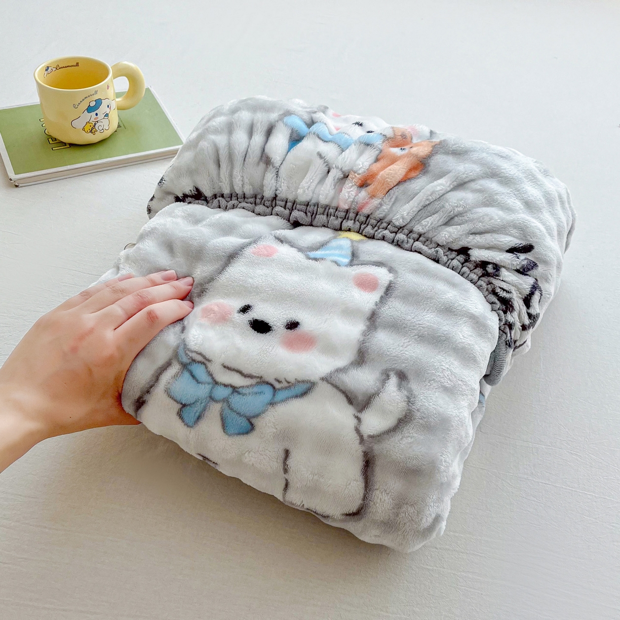 91家纺网 家纺一手货源 找家纺 慕梵家居 2025新款泡泡绒床笠泡泡兔绒床罩外贸可以定做尺寸单品床笠单件床笠 幸运狗