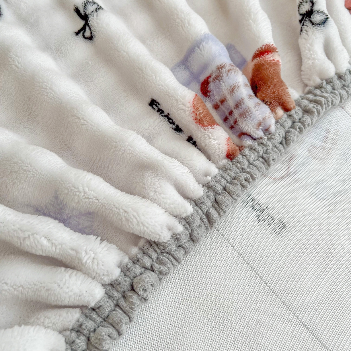 91家纺网 家纺一手货源 找家纺 慕梵家居 2025新款泡泡绒床笠泡泡兔绒床罩外贸可以定做尺寸单品床笠单件床笠 音乐派对