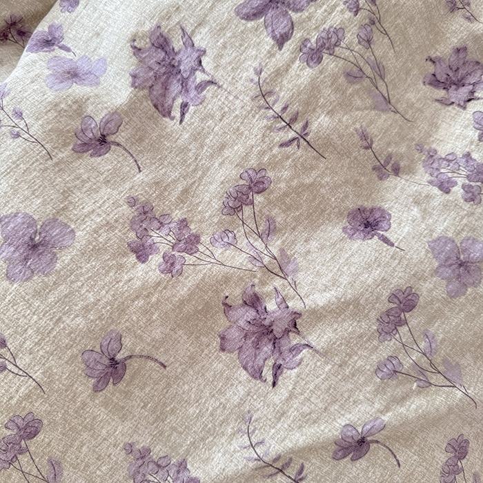 91家纺网 家纺一手货源 找家纺 唐人居 2025新款水洗亚麻四件套 云䋈间-紫