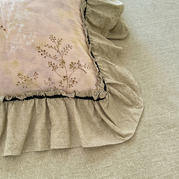 91家纺网 家纺一手货源 找家纺 唐人居 2025新款水洗亚麻四件套 春日来信