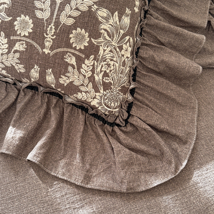 91家纺网 家纺一手货源 找家纺 唐人居 2025新款水洗亚麻四件套 墨染青筠