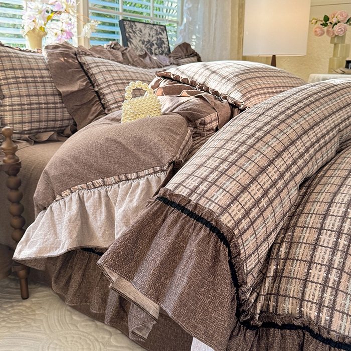 唐人居 2025新款水洗亚麻四件套 眠屿