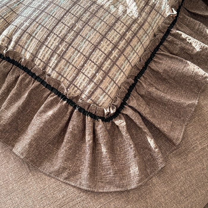 91家纺网 家纺一手货源 找家纺 唐人居 2025新款水洗亚麻四件套 眠屿