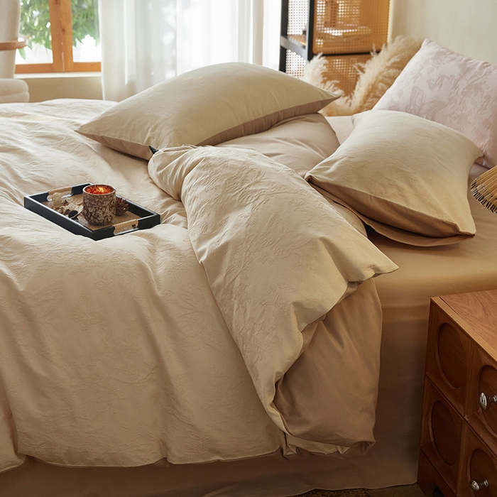 91家纺网 家纺一手货源 找家纺 （总）风向标家纺 2025新款全棉纯棉提花磨毛四件套-蝶影繁花系列