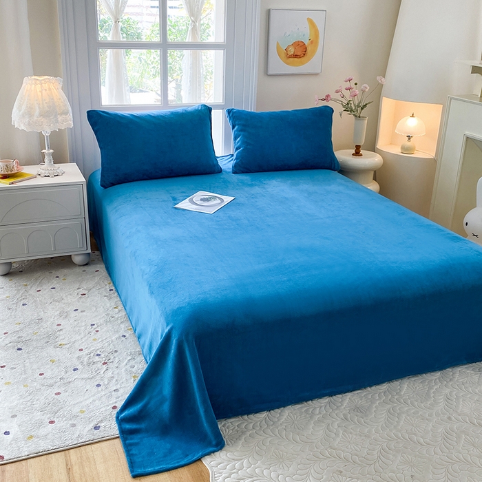 91家纺网 家纺一手货源 找家纺 （总）优米家纺 2025新款加厚舒适牛奶绒床单床单单件