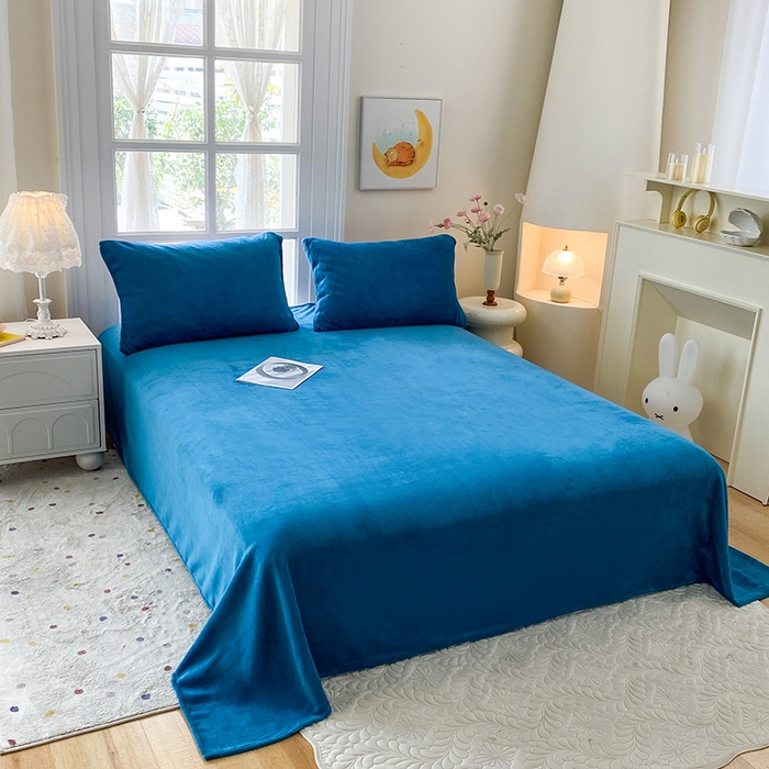 91家纺网 家纺一手货源 找家纺 （总）优米家纺 2025新款加厚舒适牛奶绒床单床单单件