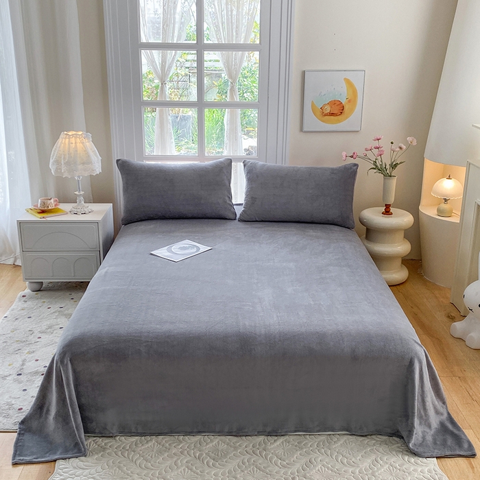 91家纺网 家纺一手货源 找家纺 （总）优米家纺 2025新款加厚舒适牛奶绒床单床单单件