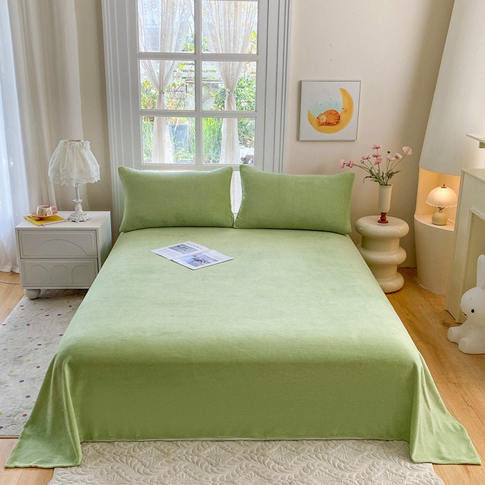 91家纺网 家纺一手货源 找家纺 （总）优米家纺 2025新款加厚舒适牛奶绒床单床单单件