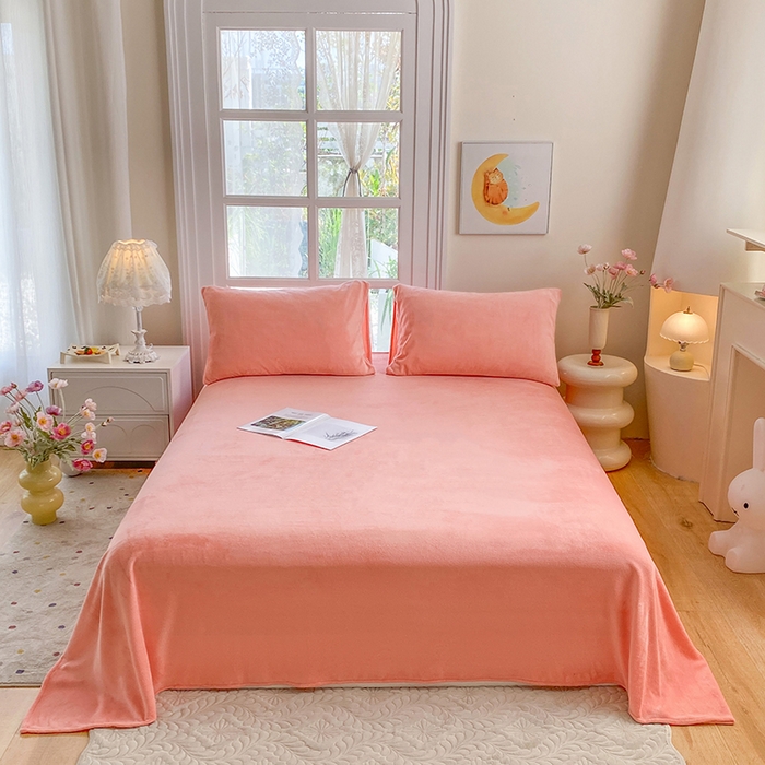 91家纺网 家纺一手货源 找家纺 （总）优米家纺 2025新款加厚舒适牛奶绒床单床单单件