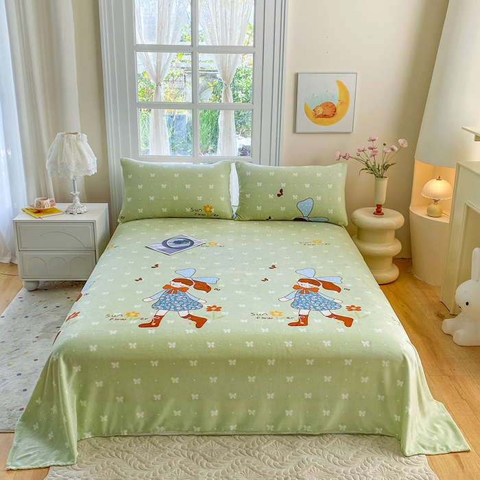 91家纺网 家纺一手货源 找家纺 （总）优米家纺 2025新款加厚舒适牛奶绒床单床单单件