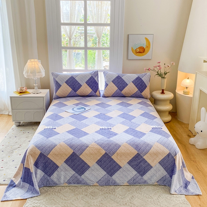 91家纺网 家纺一手货源 找家纺 （总）优米家纺 2025新款加厚舒适牛奶绒床单床单单件