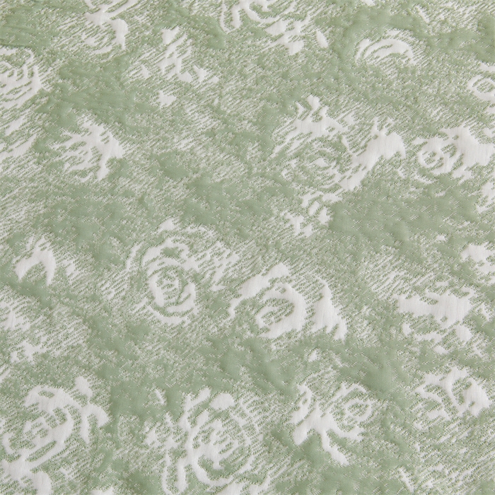 91家纺网 家纺一手货源 找家纺 畅畅家纺 2025新款PE凉感豆豆冰豆豆冰丝床裙款三件套 绿玫瑰