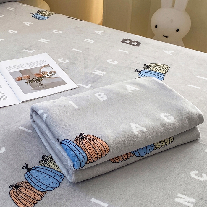 91家纺网 家纺一手货源 找家纺 优米家纺 2025新款加厚舒适牛奶绒床单床单单件 南瓜屋