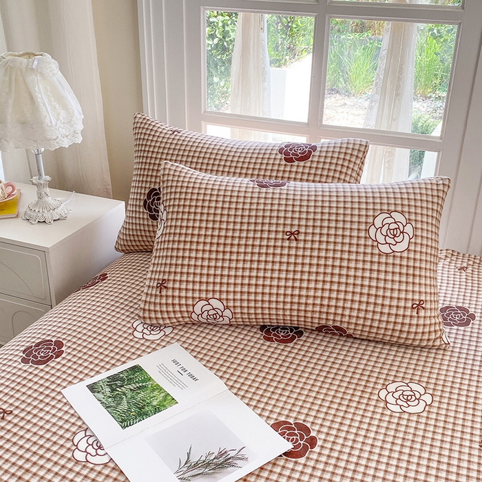 91家纺网 家纺一手货源 找家纺 优米家纺 2025新款加厚舒适牛奶绒床单床单单件 山茶花