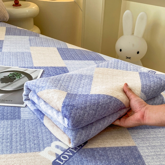 91家纺网 家纺一手货源 找家纺 优米家纺 2025新款加厚舒适牛奶绒床单床单单件 威登