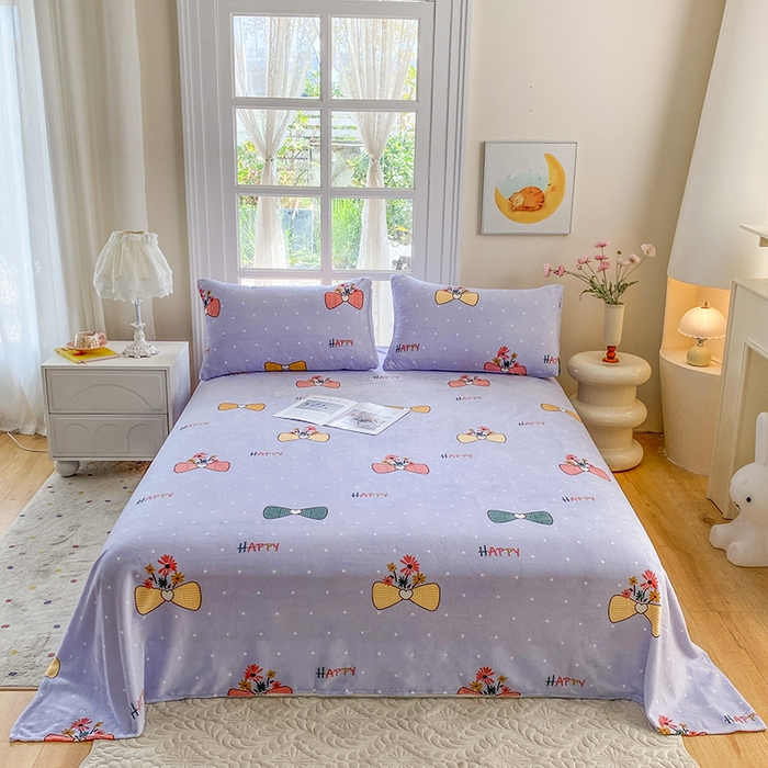 优米家纺 2025新款加厚舒适牛奶绒床单床单单件 娴雅花韵