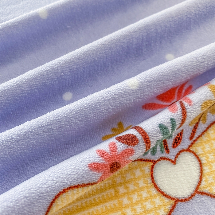 91家纺网 家纺一手货源 找家纺 优米家纺 2025新款加厚舒适牛奶绒床单床单单件 娴雅花韵