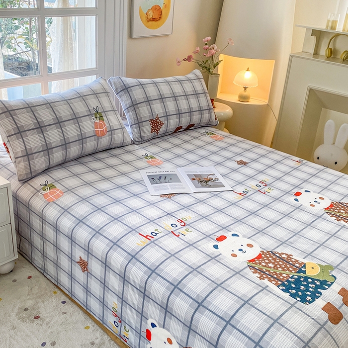 91家纺网 家纺一手货源 找家纺 优米家纺 2025新款加厚舒适牛奶绒床单床单单件 星空小熊