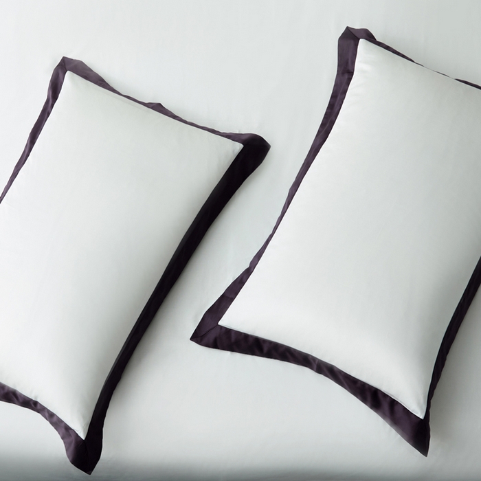 91家纺网 家纺一手货源 找家纺 柔觉家纺 新款50*50双股长绒棉纯色拼角四件套 雅-高贵白