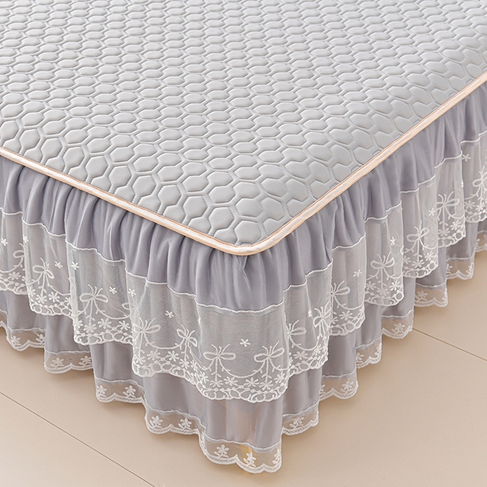 91家纺网 家纺一手货源 找家纺 畅畅家纺 2025新款夏季凉感丝唯美纯色凉席夏被四件套 唯美-经典灰