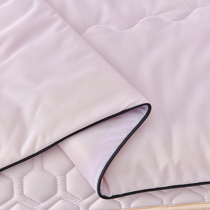 91家纺网 家纺一手货源 找家纺 畅畅家纺 2025新款夏季凉感丝唯美纯色凉席夏被四件套 唯美-云紫