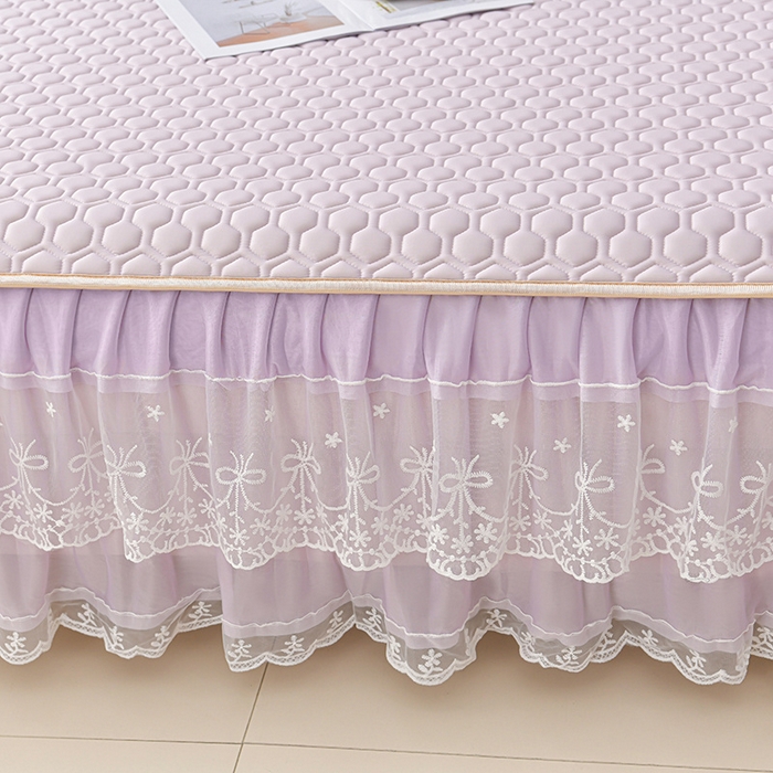 91家纺网 家纺一手货源 找家纺 畅畅家纺 2025新款夏季凉感丝唯美纯色凉席夏被四件套 唯美-云紫