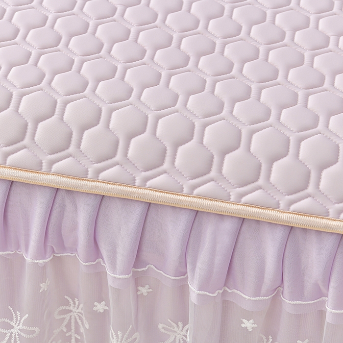 91家纺网 家纺一手货源 找家纺 畅畅家纺 2025新款夏季凉感丝唯美纯色凉席夏被四件套 唯美-云紫