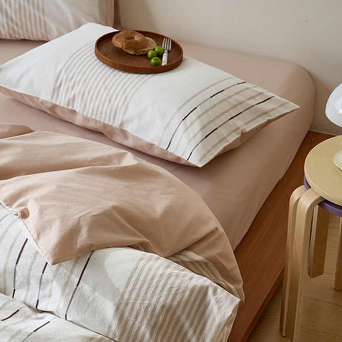 91家纺网 家纺一手货源 找家纺 Mr.pig猪先生水洗棉 2025新款全棉色织立体四件套 气质咖