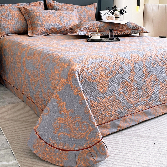 91家纺网 家纺一手货源 找家纺 （总）畅畅家纺 2025春夏款13372全棉纯棉活性印花床盖夹棉加厚绗缝防滑床罩