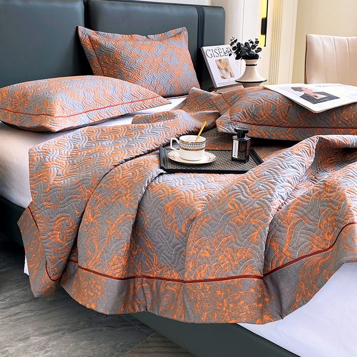 91家纺网 家纺一手货源 找家纺 （总）畅畅家纺 2025春夏款13372全棉纯棉活性印花床盖夹棉加厚绗缝防滑床罩