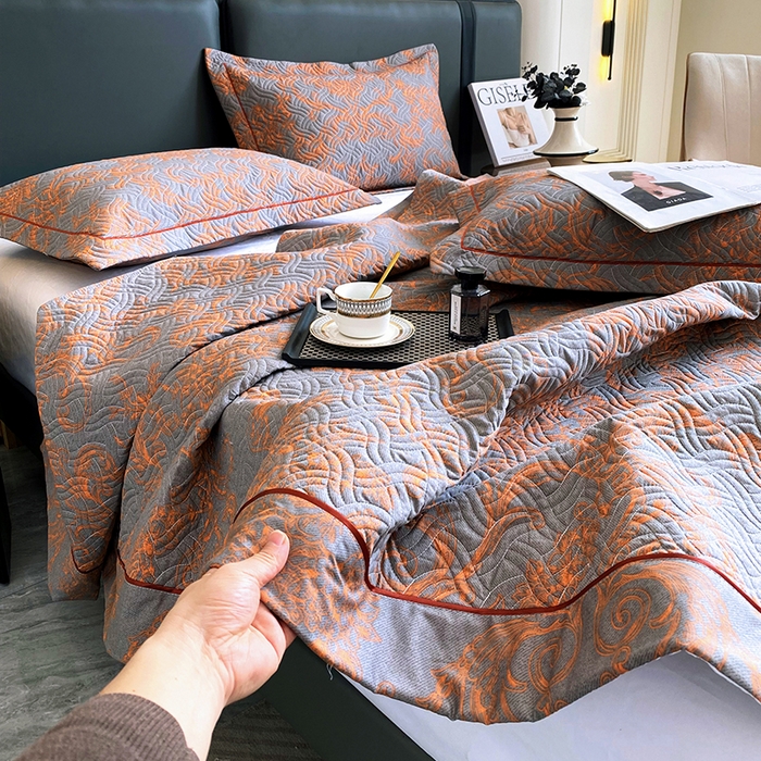 91家纺网 家纺一手货源 找家纺 （总）畅畅家纺 2025春夏款13372全棉纯棉活性印花床盖夹棉加厚绗缝防滑床罩