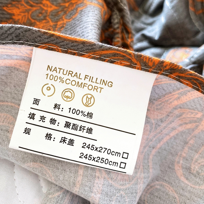 91家纺网 家纺一手货源 找家纺 （总）畅畅家纺 2025春夏款13372全棉纯棉活性印花床盖夹棉加厚绗缝防滑床罩