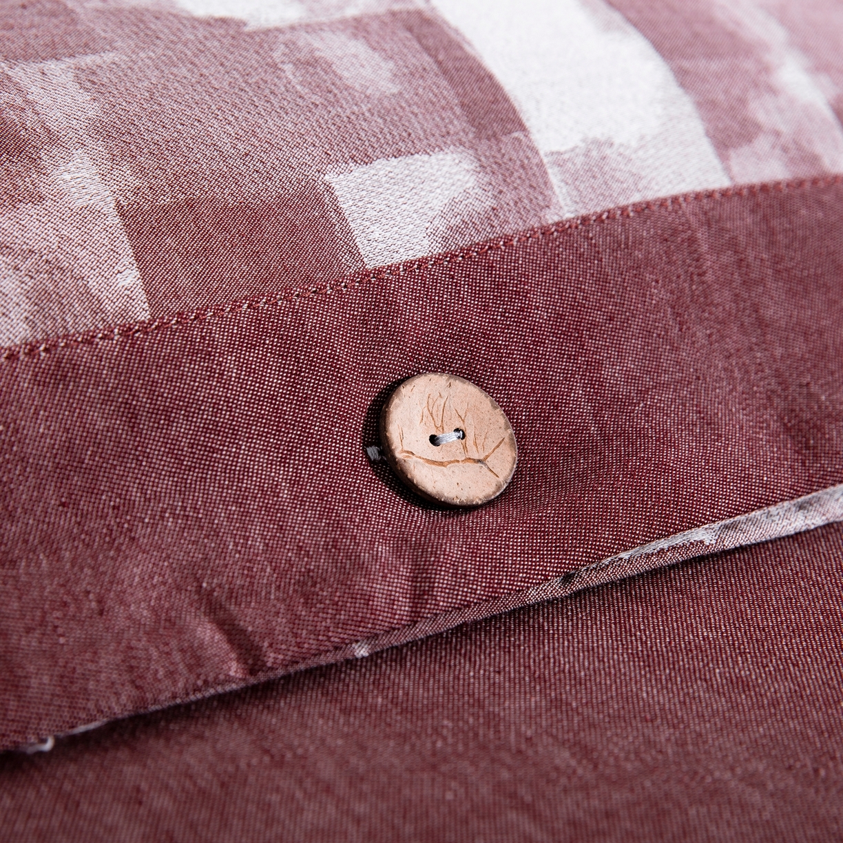 91家纺网 家纺一手货源 找家纺 双层纱家居 2025新款全棉色织提花四件套-都市万象 都市万象-豆沙